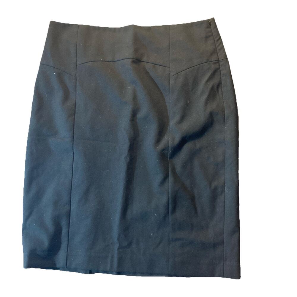 Y2K Librarian The Limited Skirt Size 2 Black Knee Length Pencil Lined Slit